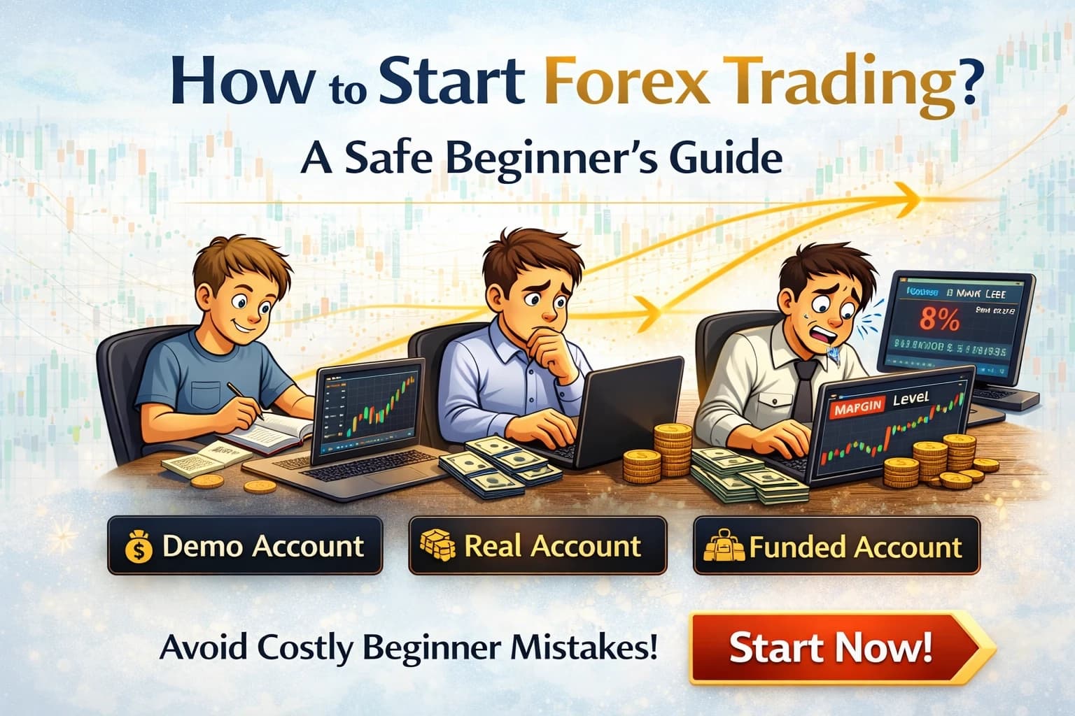 How to Start Forex Trading Safely for Beginners Using Demo, Real & Funded Accounts β Complete Starter Guide - Chapter 3